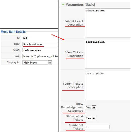 configure the RSTickets!Pro Dashboard View